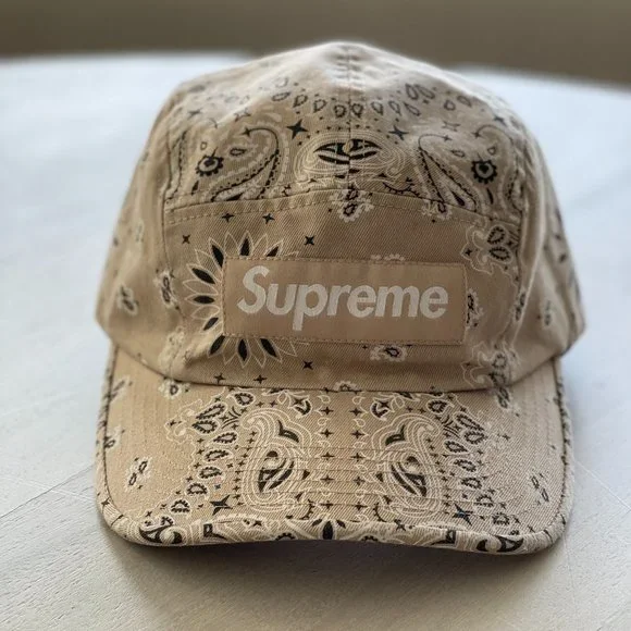 Supreme | Accessories | Supreme Bandana Camp Cap Tan | Poshmark